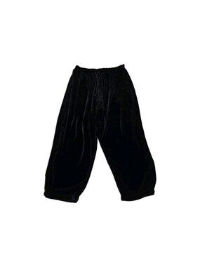 Forte_forte Cropped Velvet Pants Womens US 6 Black Drawstrings Winter 2017 Edgy